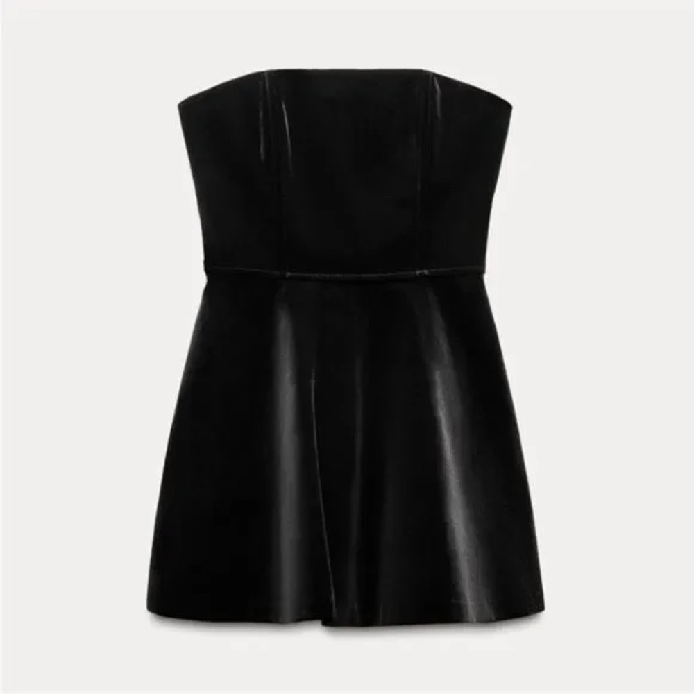 NWT ZARA VELVET PARTY DRESS SIZE S